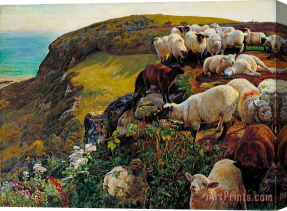 William Holman Hunt Our English Coasts, 1852 (`strayed Sheep') Stretched Canvas Print / Canvas Art